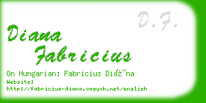 diana fabricius business card